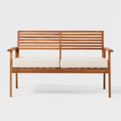 Saracina Home Mid-Century Modern Slatted Acacia Outdoor Bench -Crosley shop GUEST 57d905ae eee3 4700 a9c5 3da145005519