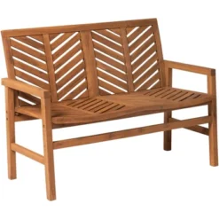 Slatted Chevron Acacia Wood Patio Loveseat – Saracina Home -Crosley shop GUEST 5a4c2c18 3399 49e8 b03f 3b7e722ca08d
