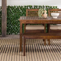 Ravenscroft 4pc Acacia Wood Patio Dining Set - Saracina Home -Crosley shop GUEST 5be547c0 06a8 4f74 84ee 0bd855e03982