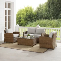 Bradenton 4pc Outdoor Wicker Conversation Set - Crosley -Crosley shop GUEST 5be96b79 ee99 475d bad1 a36825cf24c6