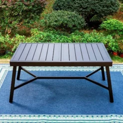 Captiva Designs 7pc Steel Outdoor Patio Dining Set: Garden Furniture With Extendable Table -Crosley shop GUEST 5fb2620c 2634 4fc7 ada2 a15e5f03b894