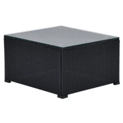 6pc Wicker Patio Conversation Set With Cushions - Black/Gray - GODEER -Crosley shop GUEST 5fc89a98 f065 4709 a77f e67732736699