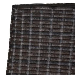 5-Piece Patio Rattan Dining Table Set , Counter Height PE Wicker Dining Table Set With Umbrella Hole And 4 Foldable Chairs, Brown-ModernLuxe 17 5-Piece Patio Rattan Dining Table Set , Counter Height PE Wicker Dining Table Set With Umbrella Hole And 4 Foldable Chairs, Brown-ModernLuxe -Crosley shop GUEST 5fe4ac44 363c 43f2 8263 839479173518