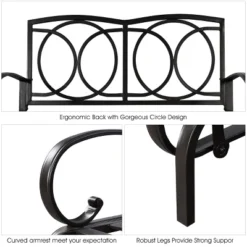 Costway Glider Outdoor Patio Rocking Bench Loveseat Cushioned Seat Steel Frame Blue 14 Costway Glider Outdoor Patio Rocking Bench Loveseat Cushioned Seat Steel Frame Blue -Crosley shop GUEST 6212b81a c31e 4af7 8055 d71b6529ecae