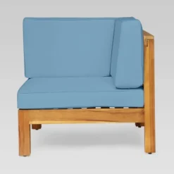Brava 3pc Acacia Modular Loveseat And Table Set - Teak/Blue - Christopher Knight Home -Crosley shop GUEST 622e4a9a 0b24 43bb aa2f a3b6861110c9 1