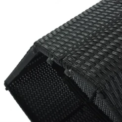 7pc Wicker Patio Seating Set With Cushions & Striped Pillows - Gray - GODEER -Crosley shop GUEST 62ae1167 0943 4b2c 8e54 a26ad6a64f76