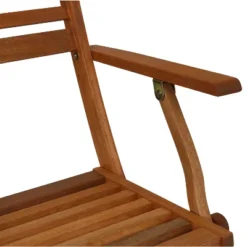 Sunnydaze Decor Sunnydaze Outdoor Meranti Wood With Teak Oil Finish Folding Patio Dining Table And Chairs - Brown - 5pc -Crosley shop GUEST 647509c1 198b 48f3 a028 1e8825229205