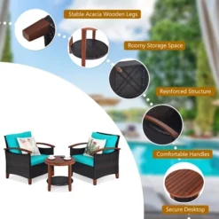 Tangkula 3-Piece Patio Rattan Bistro Set Acacia Wood Frame Sofa And Side Table 20 Tangkula 3-Piece Patio Rattan Bistro Set Acacia Wood Frame Sofa And Side Table -Crosley shop GUEST 64a45649 db2f 4276 b9f7 1c7a147ae2bf