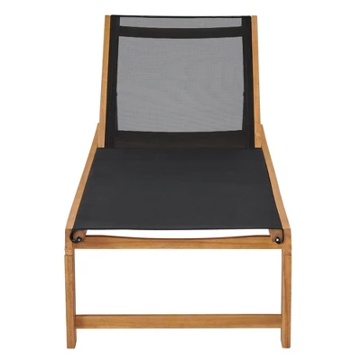 Sunapee Acacia Wood Outdoor Lounge Chair With Mesh Seating - Natural - Alaterre Furniture 2 Sunapee Acacia Wood Outdoor Lounge Chair With Mesh Seating - Natural - Alaterre Furniture - Image 2