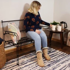 Sunnydaze Decor Sunnydaze Indoor/Outdoor Modern Furniture Steel Wire Patio Bench - Black - 30.75" H 12 Sunnydaze Decor Sunnydaze Indoor/Outdoor Modern Furniture Steel Wire Patio Bench - Black - 30.75" H -Crosley shop GUEST 653cca85 4588 439e b7a7 a8c78e27f711