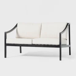 Saracina Home Mid-Century Modern Slatted Acacia Outdoor Bench With Cushions -Crosley shop GUEST 65d05032 e224 418d a7ae a52b618f1c1f