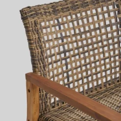 Hampton Wicker Loveseat - Natural/Gray - Christopher Knight Home -Crosley shop GUEST 66231694 51a9 42ba b5ab f57434cdec1c 1