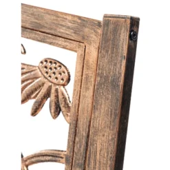 Evergreen Metal Coneflower Bench -Crosley shop GUEST 6745a72e 966c 4481 8cd8 e88aa2799379