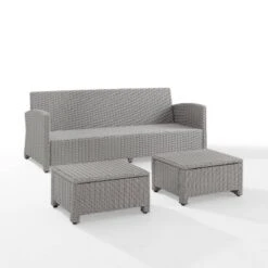 Bradenton 3pc Outdoor Wicker Sofa & 2 Ottoman Set - Navy/Gray - Crosley 17 Bradenton 3pc Outdoor Wicker Sofa & 2 Ottoman Set - Navy/Gray - Crosley -Crosley shop GUEST 6a2be418 45b0 4137 a53a de8186f06036 1