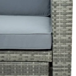 4pc Outdoor Wicker Conversation Sectional Set With Cushions - Gray - GODEER -Crosley shop GUEST 6a8c235d 0a86 4573 ba1a 258c79f139dc