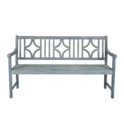 Sloane 3-Seat Ogee Diamond-Back Acacia Wood Outdoor Garden Patio Bench - JONATHAN Y -Crosley shop GUEST 6b38fa96 fff1 4fcc bb18 7fe5aa46bb54