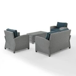 Bradenton 4pc Outdoor Wicker Conversation Set - Crosley -Crosley shop GUEST 6baf4829 4010 4aa9 9f20 abf3ef440ae7