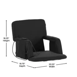 Flash Furniture Malta Portable Heated Reclining Stadium Chair With Armrests, Padded Back & Heated Seat With Dual Storage Pockets And Backpack Straps -Crosley shop GUEST 6c17f9a4 5d23 41fb 8ddf 5b74887ea73a