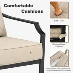 Costway 4 PCS Patio Furniture Set Cushion Sofa Loveseat Sectional Garden Deck Poolside 14 Costway 4 PCS Patio Furniture Set Cushion Sofa Loveseat Sectional Garden Deck Poolside -Crosley shop GUEST 6c3edfa1 fe1f 4a93 8bff 29835001f688