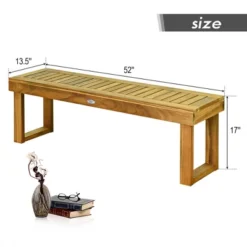 Costway 2Pcs 52'' Outdoor Acacia Wood Dining Bench Chair Seat Slat Garden 6 Costway 2Pcs 52'' Outdoor Acacia Wood Dining Bench Chair Seat Slat Garden -Crosley shop GUEST 6da97b94 add0 4b98 8549 298b7afb3b2a