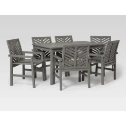 7pc Slatted Chevron Acacia Patio Dining Set - Saracina Home 16 7pc Slatted Chevron Acacia Patio Dining Set - Saracina Home -Crosley shop GUEST 6e586955 cdb3 42a6 b92d 73b8e77d8e6a