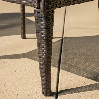 Anaya Set Of 2 Wicker Patio Dining Chair - Brown - Christopher Knight Home 3 Anaya Set Of 2 Wicker Patio Dining Chair - Brown - Christopher Knight Home - Image 3