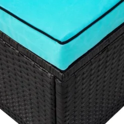 7pc Wicker Outdoor Sectional Seating Set With Cushions - Dark Brown/Blue - GODEER 13 7pc Wicker Outdoor Sectional Seating Set With Cushions - Dark Brown/Blue - GODEER -Crosley shop GUEST 6fc6bce4 f912 4b18 9007 ab444eae8c76