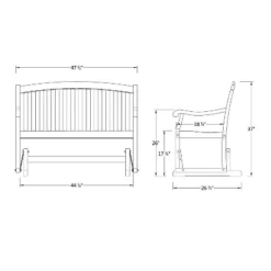 Sherwood Glider Bench - Teak - Cambridge Casual -Crosley shop GUEST 702c1b95 274a 4553 8d19 48578322564f
