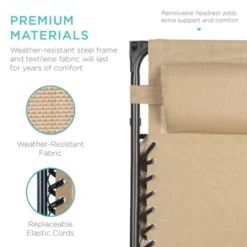 Best Choice Products Folding Zero Gravity Recliner Patio Lounge Chair W/ Canopy Shade, Headrest, Tray -Crosley shop GUEST 709ff4d3 ac30 4f4e b258 1f342c21b19c