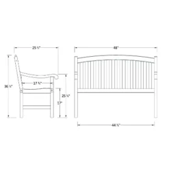 Sherwood Garden Bench - Teak - Cambridge Casual -Crosley shop GUEST 70ff3505 7e90 4149 9106 1721073dede5