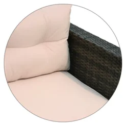 5pc Wicker Patio Sectional Seating Set With Shallow Cushions - Brown - GODEER 21 5pc Wicker Patio Sectional Seating Set With Shallow Cushions - Brown - GODEER -Crosley shop GUEST 74a267cc f291 4463 aa88 a0ca2c223c04