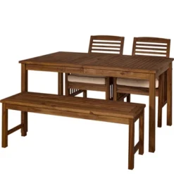 Ravenscroft 4pc Acacia Wood Patio Dining Set - Saracina Home -Crosley shop GUEST 75afd81f e6e4 45c3 aebe 4c43e3ff6625