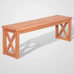 3pc Acacia Wood X Design Outdoor Patio Dining Set - Brown - Saracina Home -Crosley shop GUEST 75ce0a94 fe4a 4f50 a8c4 ec7c4c7f049b