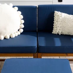 3pc Modular Acacia Wood Patio Chat Set With Cushions - Saracina Home -Crosley shop GUEST 774d8c79 0a90 40ac b4a8 7f5728c3bc02