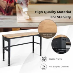 Costway 53" Adjustable Height Workbench 1760lbs Capacity Workstation W/ Power Outlets -Crosley shop GUEST 78bc531a d6d0 4dc9 836c 63210c3f56d5