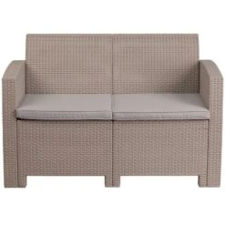 Merrick Lane Outdoor Furniture Resin Loveseat Faux Rattan Wicker Pattern 2-Seat Loveseat With All-Weather Cushions 13 Merrick Lane Outdoor Furniture Resin Loveseat Faux Rattan Wicker Pattern 2-Seat Loveseat With All-Weather Cushions -Crosley shop GUEST 79186cfc 0ce0 4644 84c3 2f30eea70e35