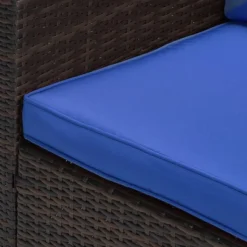 6pc Wicker Outdoor Conversation Set Royal Blue/Dark Brown - EDYO LIVING -Crosley shop GUEST 791db963 b3f8 4b79 ba8e 771859a264e5