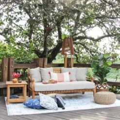 Mosko Teak Outdoor Daybed With Cushion - Cambridge Casual -Crosley shop GUEST 794300f0 7218 42a0 925b ad2e911d9f3d
