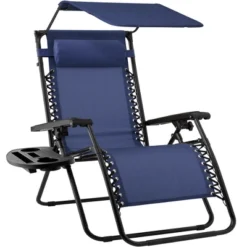 Best Choice Products Folding Zero Gravity Recliner Patio Lounge Chair W/ Canopy Shade, Headrest, Tray -Crosley shop GUEST 798b7fd2 967f 4d7e 848e d9bf3f038b5c