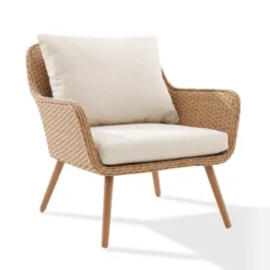 Landon 2pc Outdoor Wicker Chair Set - Beige - Crosley -Crosley shop GUEST 79d4b557 f2cc 4ba0 b1f0 519132175074