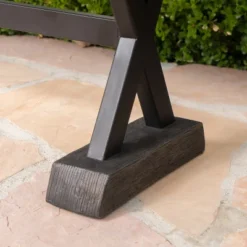 Chalmette Concrete And Steel Dining Bench - Brown - Christopher Knight Home -Crosley shop GUEST 7daa198d 5b08 4b3f 837b 4159e5369df6