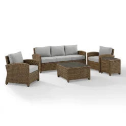 Bradenton 5pc Outdoor Wicker Sofa Set - Crosley -Crosley shop GUEST 7dec88ec 7341 49e1 a064 93967b804d6f