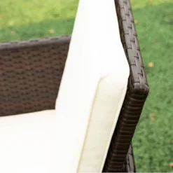 9pc Wicker Outdoor Dining Set With Cushion - Dark Brown/Beige - GODEER -Crosley shop GUEST 7e2d1e7b 7259 4c7e bb9f 83c4bf79c5c3