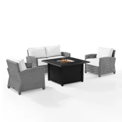 Bradenton 4pc Wicker Seating Set With Fire Table - Crosley 33 Bradenton 4pc Wicker Seating Set With Fire Table - Crosley -Crosley shop GUEST 7ed80329 2bae 40ab 8ca0 d68a4dd50ed9