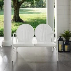 Griffith Outdoor Loveseat - White - Crosley -Crosley shop GUEST 808866cc 7b8b 4db8 a712 b9baa5407c3c