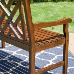 Outdoor Poplar Wood Loveseat Bench - Natural - Captiva Designs -Crosley shop GUEST 80a956a1 eec5 4a10 ae94 0d51ae8acbe4