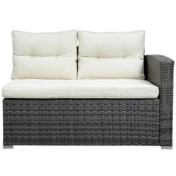 4pc Wicker Patio Set With Large Storage Box & Cushions - Gray/Beige - GODEER 11 4pc Wicker Patio Set With Large Storage Box & Cushions - Gray/Beige - GODEER -Crosley shop GUEST 80db2293 a3c5 4fa0 a4e4 ff92db529720