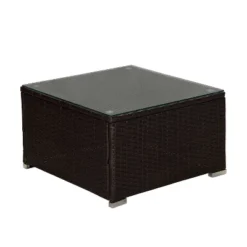 5pc Outdoor Rattan Wicker Conversation Set - Brown/Beige/Red - GODEER -Crosley shop GUEST 8223b775 cb46 4fca adaa 9a124a07bab0 2