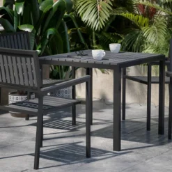 Flash Furniture Harris 5 Piece Commercial Indoor/Outdoor Table And Chairs With Black Poly Resin Slatted Backs And Seats 14 Flash Furniture Harris 5 Piece Commercial Indoor/Outdoor Table And Chairs With Black Poly Resin Slatted Backs And Seats -Crosley shop GUEST 82632a06 4b8f 4a3b a535 d686fed77f0e