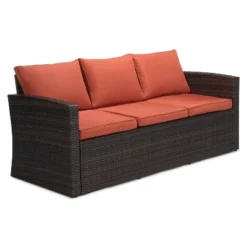 6pc Wicker Outdoor Conversation Set - Orange - EDYO LIVING 18 6pc Wicker Outdoor Conversation Set - Orange - EDYO LIVING -Crosley shop GUEST 82d32a92 472a 4e48 bedc d1b30b8a0a78